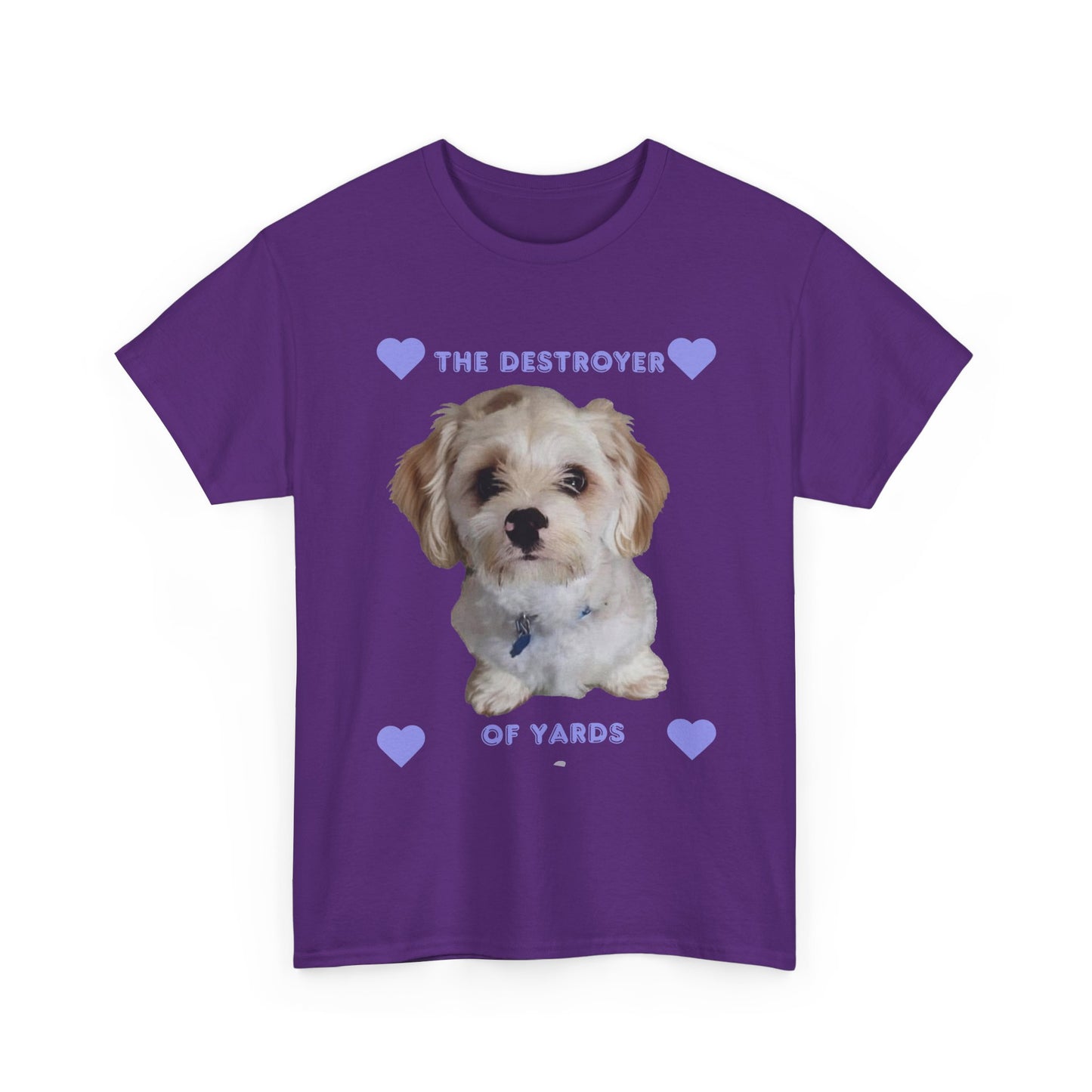 Dog T‑Shirt — "The Destroyer of Yards" Cute Puppy Graphic Tee