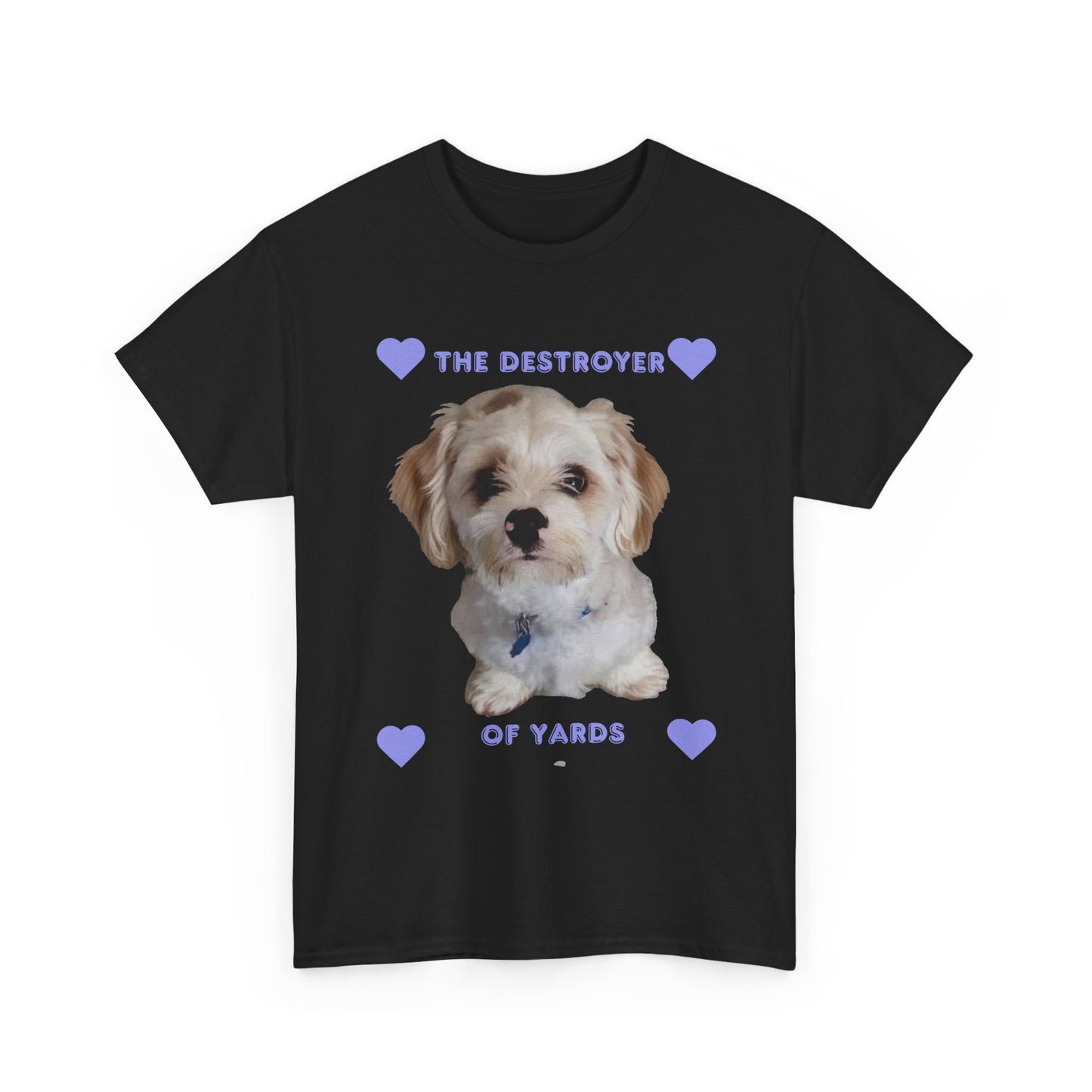 Dog T‑Shirt — "The Destroyer of Yards" Cute Puppy Graphic Tee