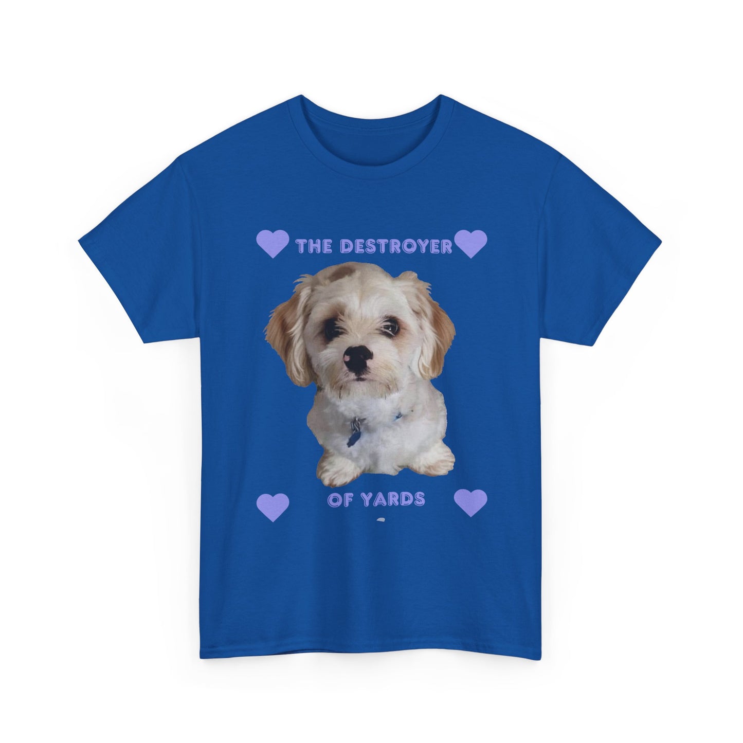 Dog T‑Shirt — "The Destroyer of Yards" Cute Puppy Graphic Tee