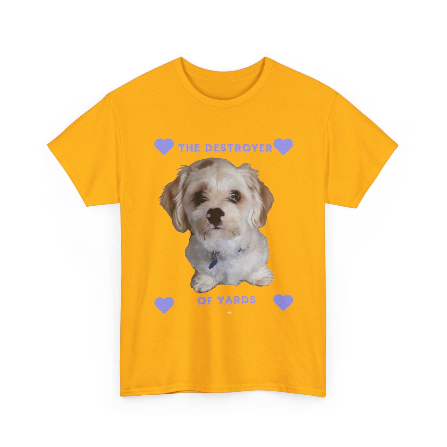 Dog T‑Shirt — "The Destroyer of Yards" Cute Puppy Graphic Tee