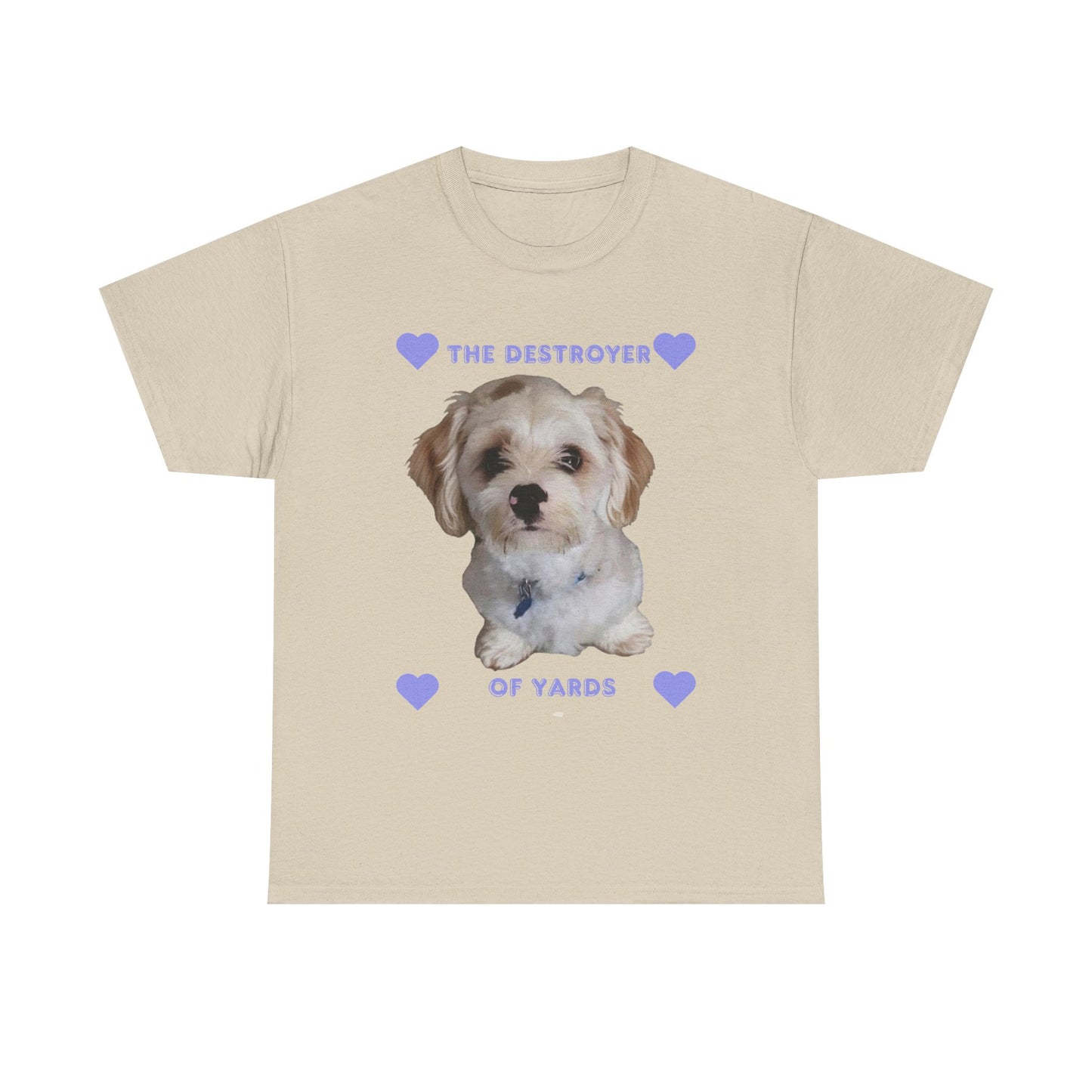 Dog T‑Shirt — "The Destroyer of Yards" Cute Puppy Graphic Tee