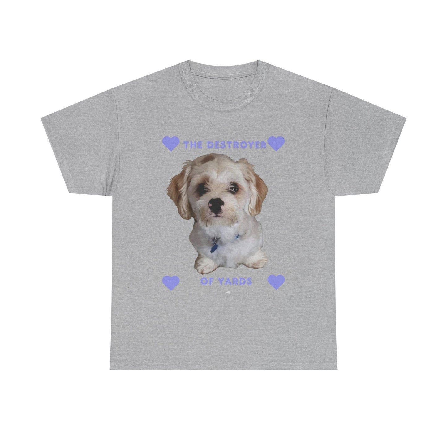 Dog T‑Shirt — "The Destroyer of Yards" Cute Puppy Graphic Tee