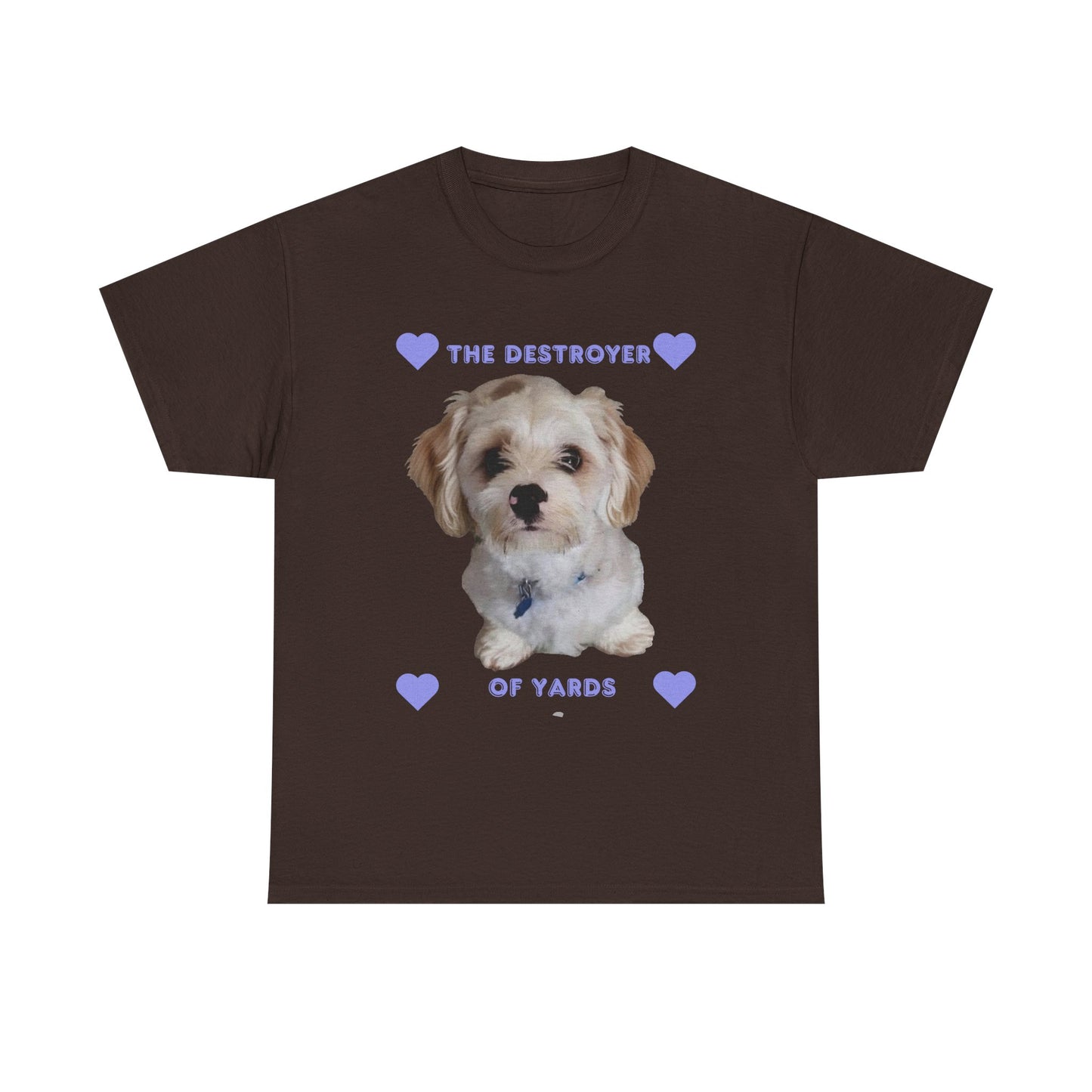 Dog T‑Shirt — "The Destroyer of Yards" Cute Puppy Graphic Tee