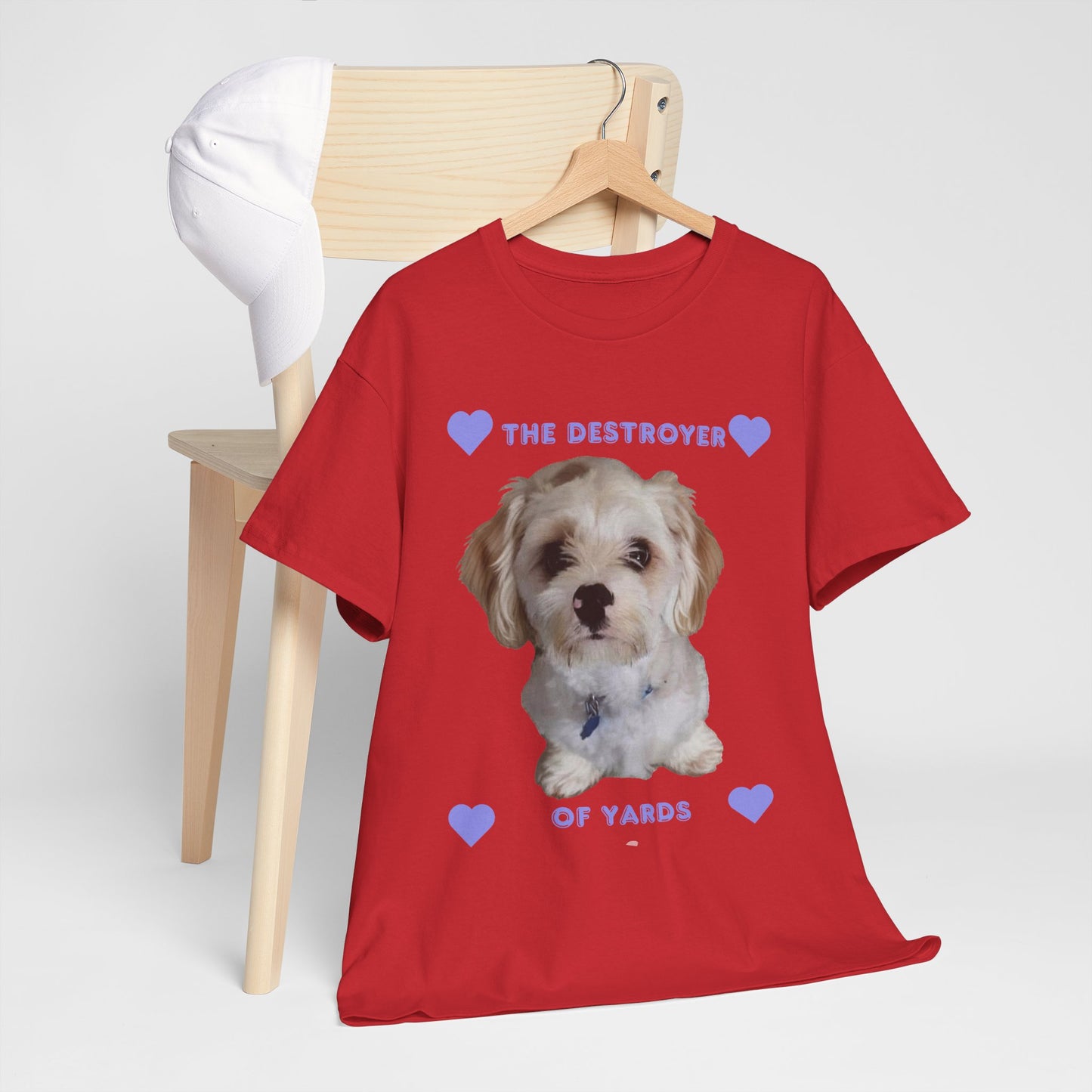 Dog T‑Shirt — "The Destroyer of Yards" Cute Puppy Graphic Tee