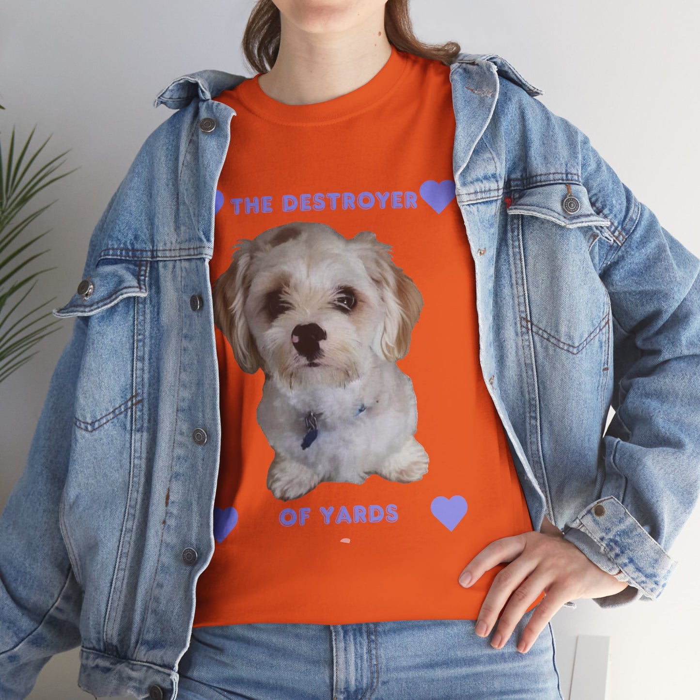 Dog T‑Shirt — "The Destroyer of Yards" Cute Puppy Graphic Tee