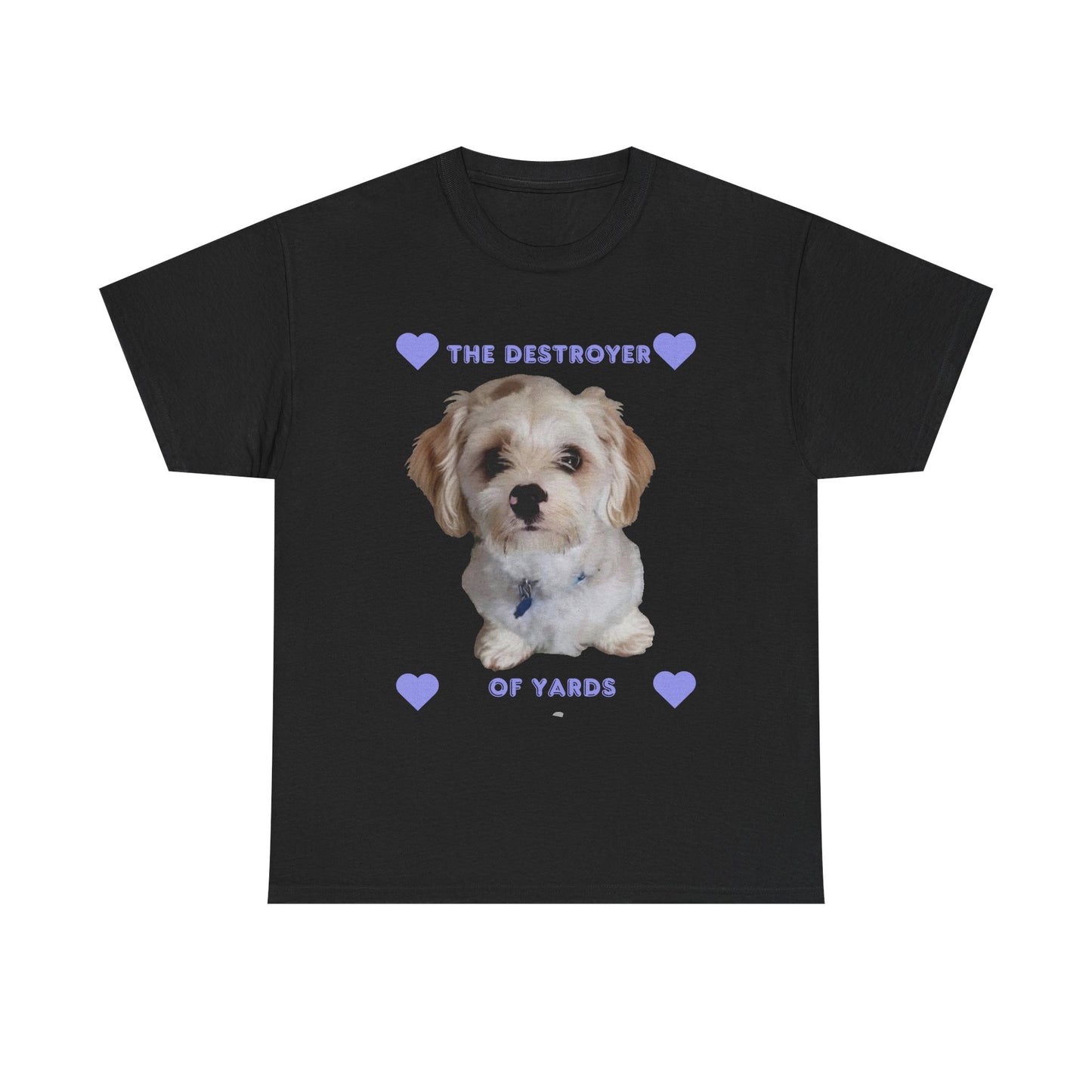 Dog T‑Shirt — "The Destroyer of Yards" Cute Puppy Graphic Tee