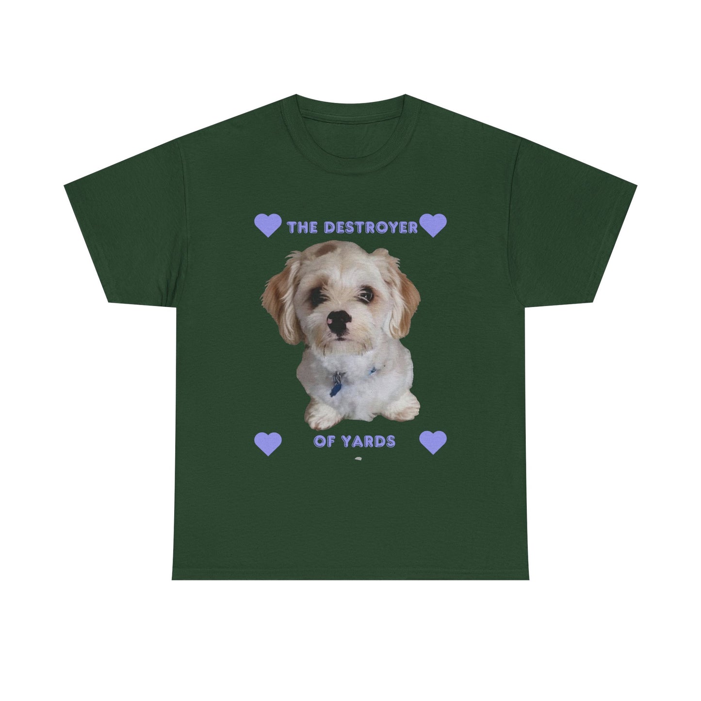 Dog T‑Shirt — "The Destroyer of Yards" Cute Puppy Graphic Tee