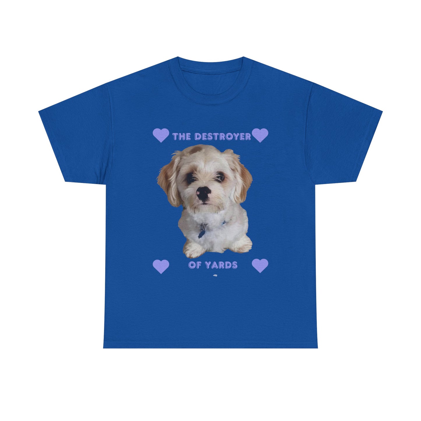 Dog T‑Shirt — "The Destroyer of Yards" Cute Puppy Graphic Tee