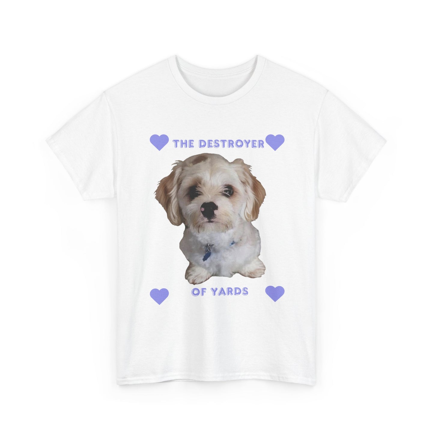Dog T‑Shirt — "The Destroyer of Yards" Cute Puppy Graphic Tee