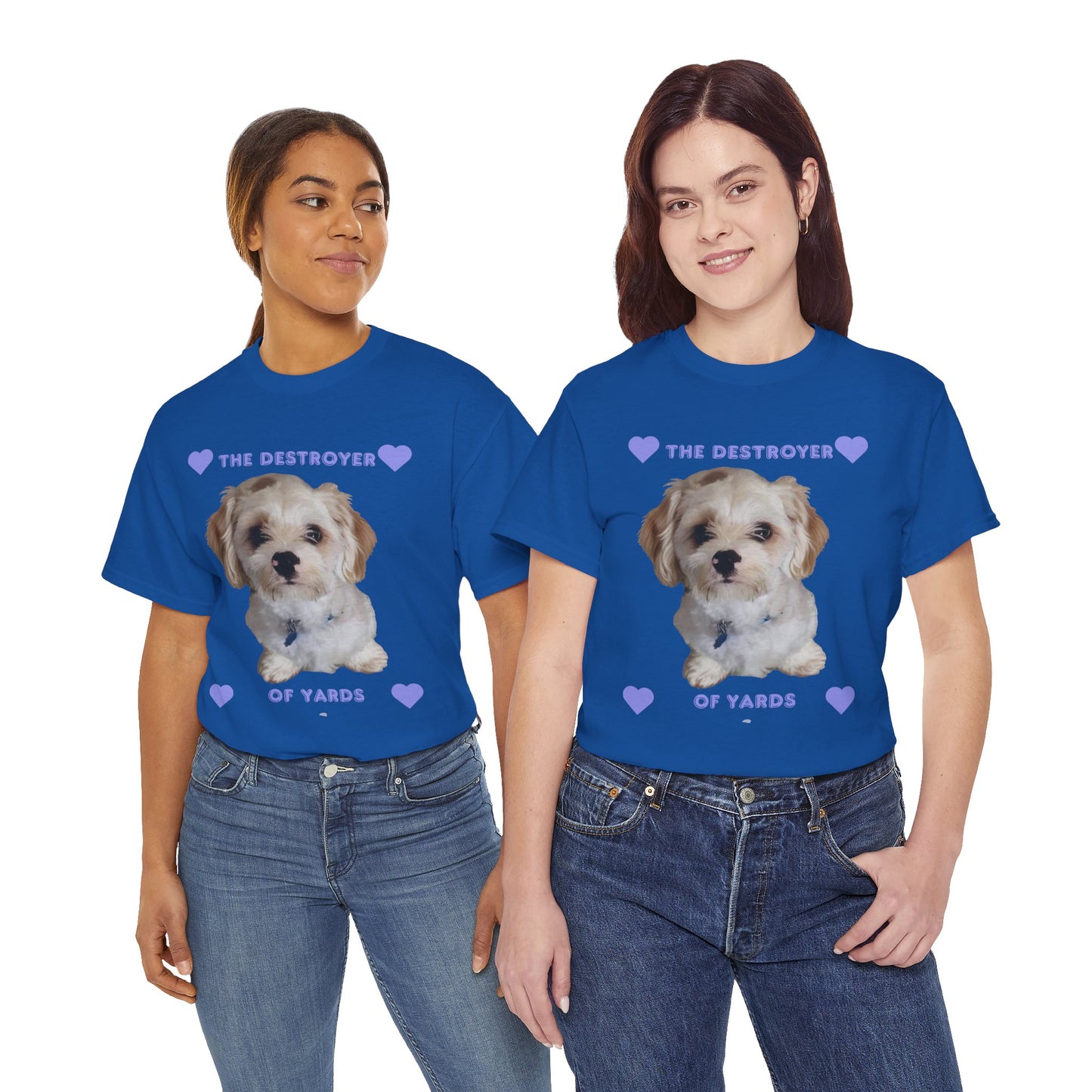 Dog T‑Shirt — "The Destroyer of Yards" Cute Puppy Graphic Tee