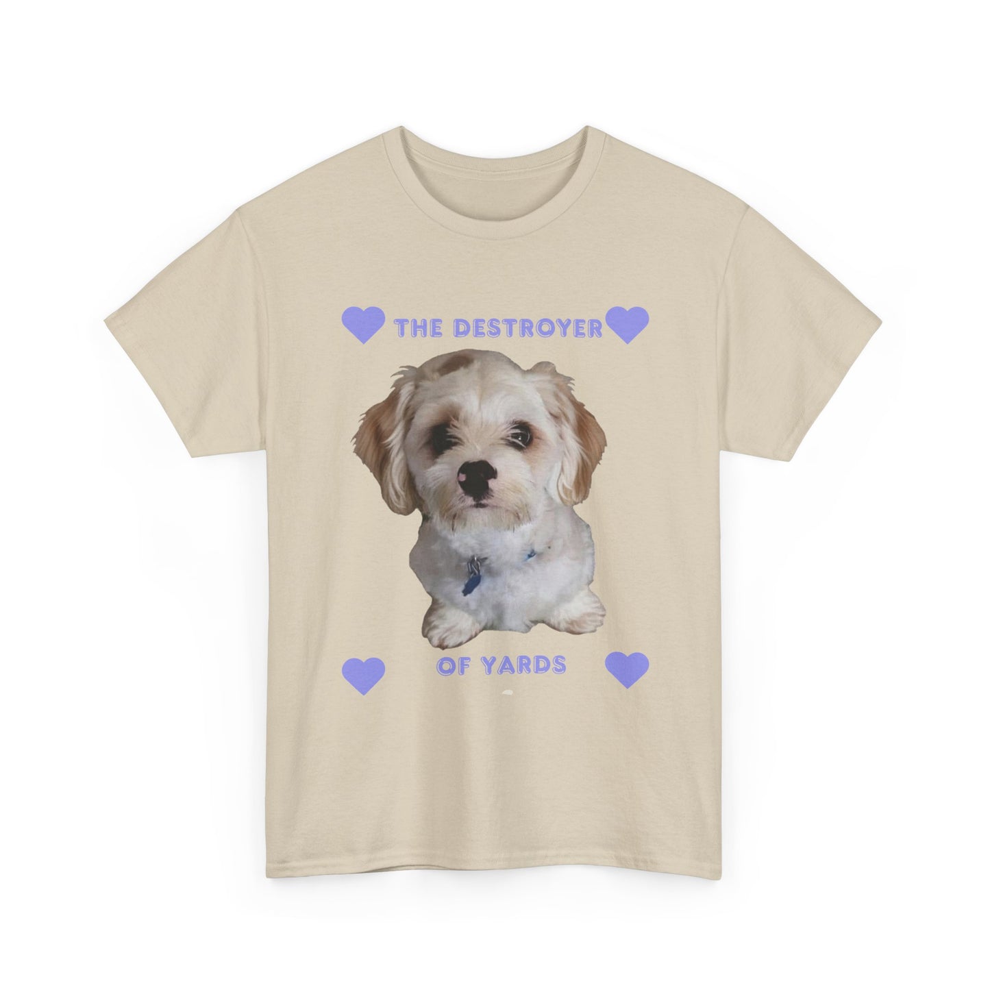 Dog T‑Shirt — "The Destroyer of Yards" Cute Puppy Graphic Tee