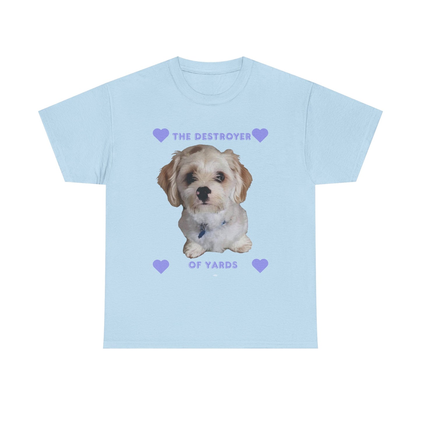 Dog T‑Shirt — "The Destroyer of Yards" Cute Puppy Graphic Tee