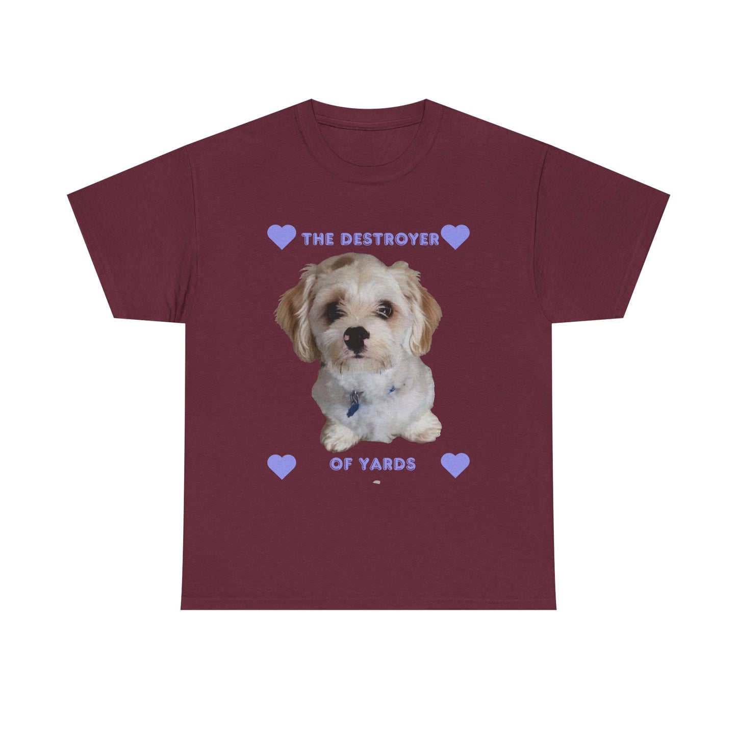 Dog T‑Shirt — "The Destroyer of Yards" Cute Puppy Graphic Tee