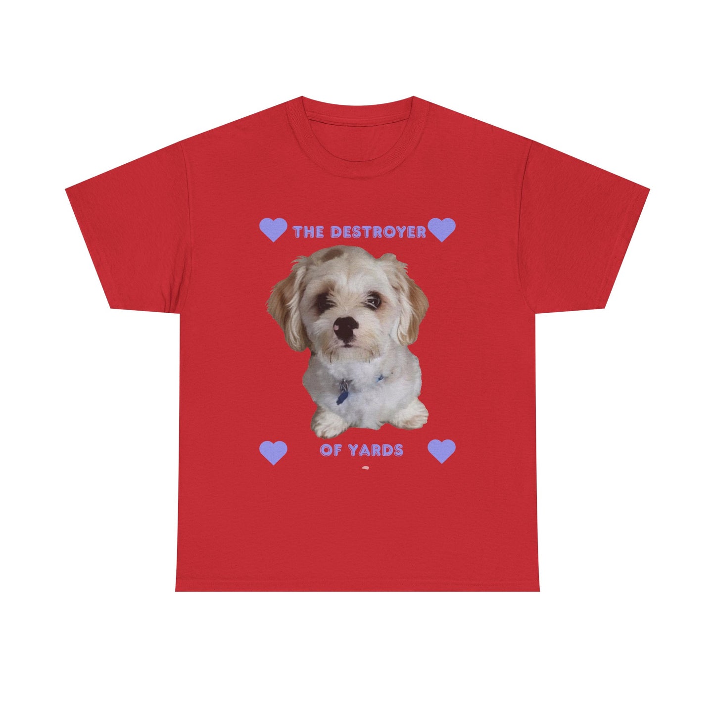 Dog T‑Shirt — "The Destroyer of Yards" Cute Puppy Graphic Tee