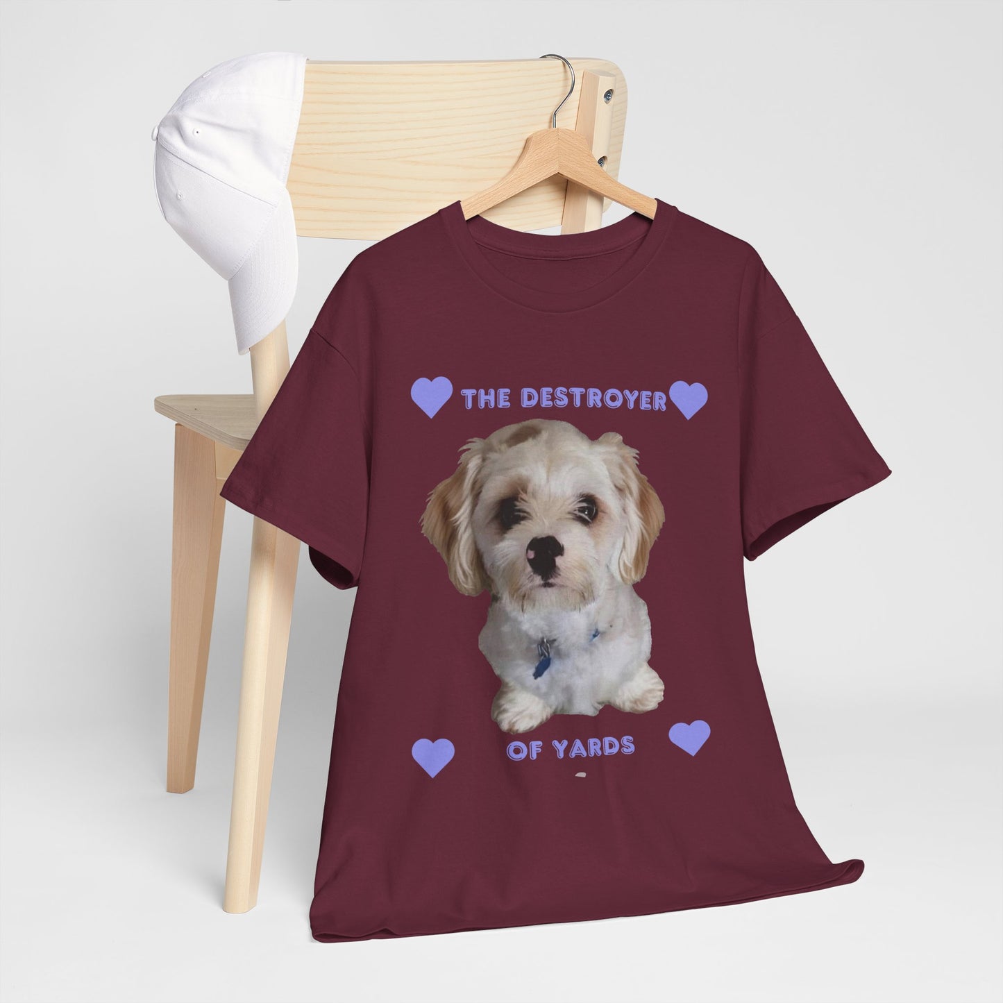Dog T‑Shirt — "The Destroyer of Yards" Cute Puppy Graphic Tee
